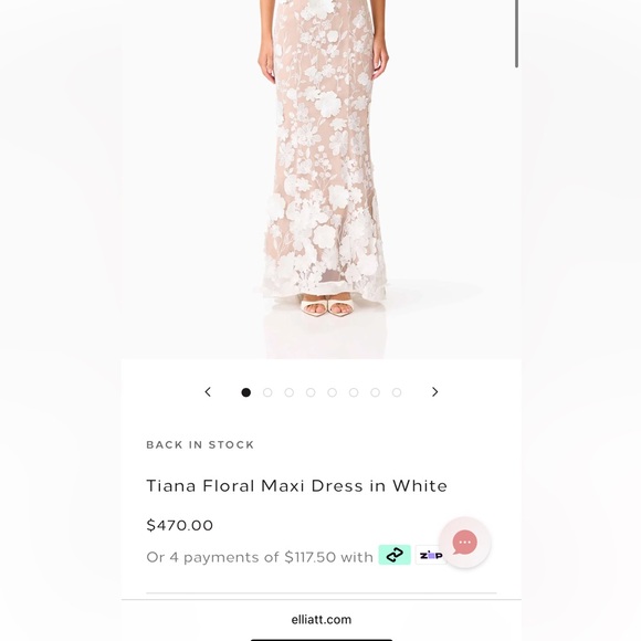 Elliatt White Floral Strapless Wedding Dress - Picture 8 of 8